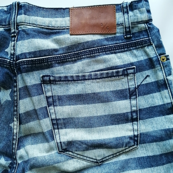 USA Flag Denim Shorts 32 - Picture 3 of 11